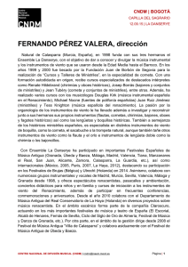 Fernando Pérez Valera - Centro Nacional de Difusión Musical