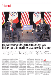 Donantes republicanos mueven sus fichas para impedir el avance