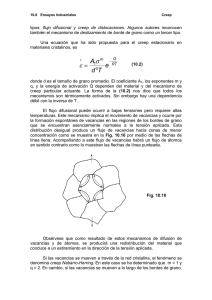 tipos: flujo difusional y creep de dislocaciones