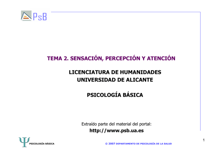 TEMA 2_SENSACION,PERCEPCION,ATENCIÓN