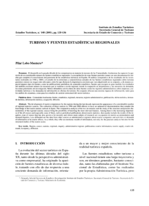 turismo y fuentes estadísticas regionales