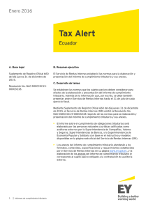 EY Tax Alert - Informe de cumplimiento tributario