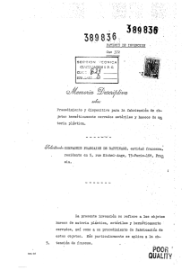 procedimiento y dispositivo para la fabricacion de objetos