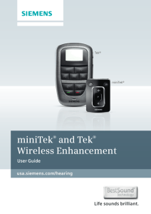 Using the miniTek transmitter