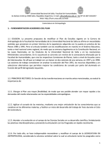 Licenciatura en Antropología - Universidad Nacional de Salta