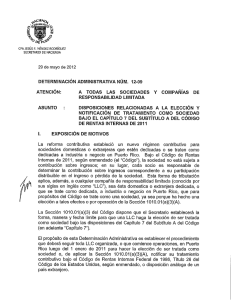 determinaci&oacute;n administrativa n&uacute;m. 12-09