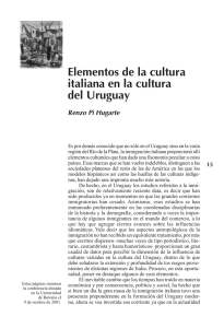 Elementos de la cultura italiana en la cultura del Uruguay