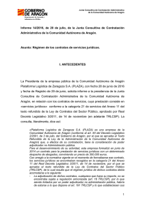 Informe 14/2016 - Gobierno de Aragón