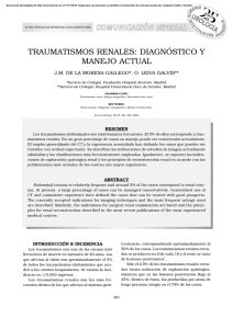 traumatismos renales: diagnóstico y manejo actual