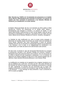 Real Decreto-Ley 13/2010, de 3 de diciembre de actuaciones en el