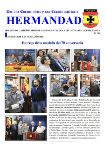 Boletín HERMANDAD nº 182 - Hermandad Nacional División Azul