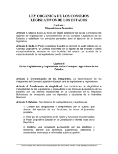 ley orgánica de los consejos legislativos de los estados
