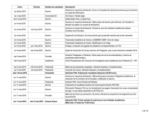 Inicio Término Nombre de calendario