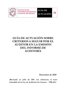 Guía de actuación 31 - Instituto de Censores Jurados de Cuentas de