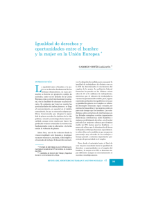 Igualdad de derechos y oportunidades entre el hombre y la mujer