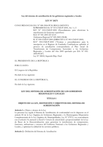 Ley del sistema de acreditación de los gobiernos regionales y locales