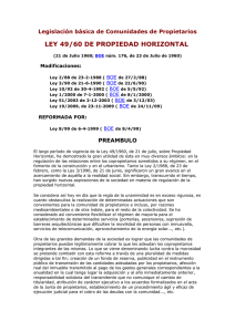 Legislación básica de Comunidades de Propietarios