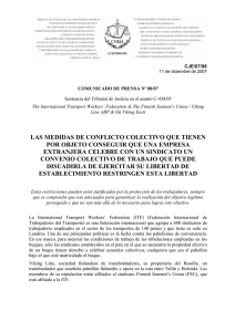 las medidas de conflicto colectivo que tienen por objeto