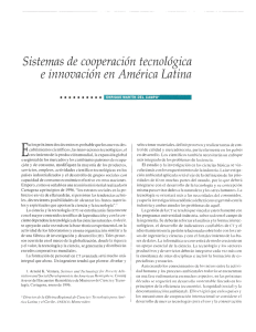 Sistemas de cooperación tecnológica e innovación en América Latina