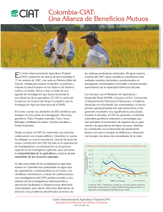 Colombia-CIAT: Una Alianza de Beneficios Mutuos