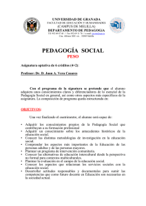 pedagogía social - Universidad de Granada