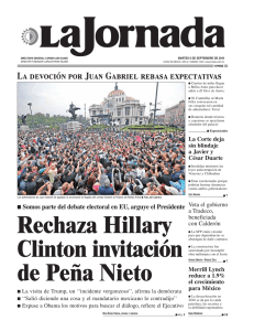Rechaza Hillary Clinton invitación de Peña Nieto - La Jornada