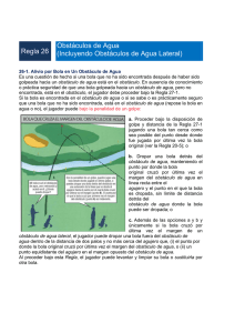 Regla 26 Obstáculos de Agua (Incluyendo