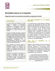 Mortalidad materna en la Argentina