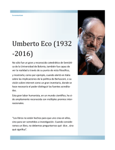 Umberto Eco (1932 -2016) - Universidad Pública de Navarra