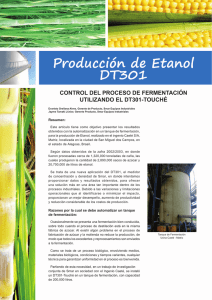 control del proceso de fermentación utilizando el dt301-touché