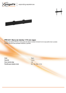 PFB 3411 Barra de interfaz 1175 mm negro