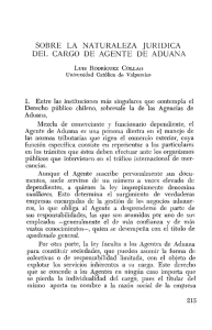 sobre la naturaleza juridica del cargo de agente de aduana