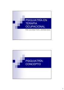 PSIQUIATRÍA EN TERAPIA OCUPACIONAL PSIQUIATRÍA