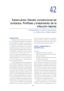 Tuberculosis. Estudio convencional de contactos. Profilaxis y