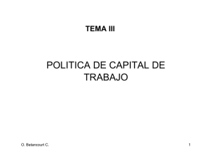 POLITICA DE CAPITAL DE TRABAJO