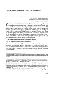 recursos administrativos en Nicaragua