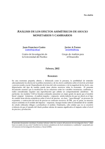 ANÁLISIS DE LOS EFECTOS ASIMÉTRICOS DE SHOCKS