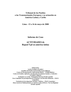 Informe de Caso ACTIVIDADES de Repsol Ypf en américa latina