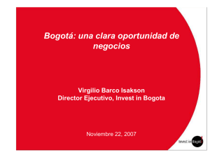 Bogotá una clara oportunidad de negocios