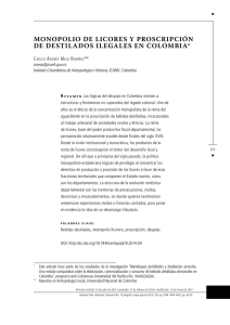 MonoPolio De liCoRes y PRosCRiPCión De DestilaDos ilegales en