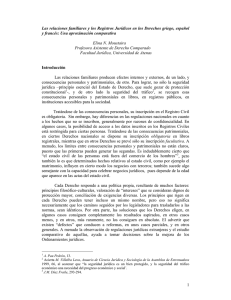 1 Las relaciones familiares y los Registros Jurídicos en los