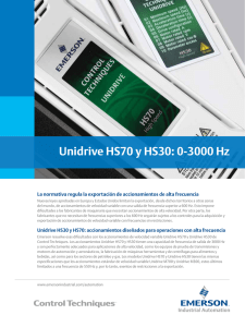 Unidrive HS70 y HS30: 0