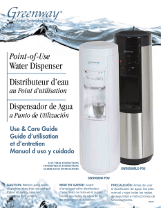 Water Dispenser Distributeur d`eau