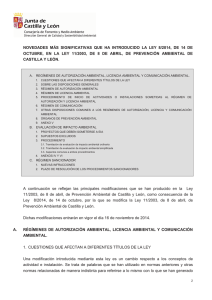 novedades más significativas que ha introducido la ley 8/2014, de