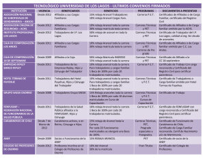 Ultimos Convenios - Tecnológico Universidad de Los Lagos