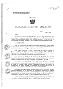 Directiva 003-2012-AG-PSI Normas y Procedimientos