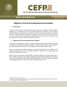 R&eacute;gimen Fiscal de Arrendamiento de Inmuebles
