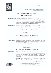 Reglamento del Consejo de Estudios de Postgrado