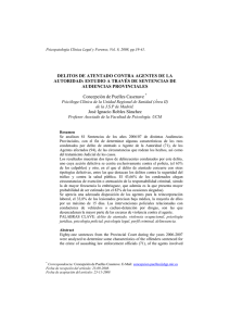 DELITOS DE ATENTADO CONTRA AGENTES DE LA AUTORIDAD