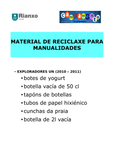 MATERIAL DE RECICLAXE PARA MANUALIDADES